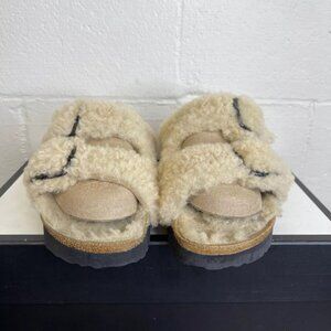 Birkenstock Papillio Arizona Big Buckle Shearling Fur Sandal Women's 39 EU/8 US